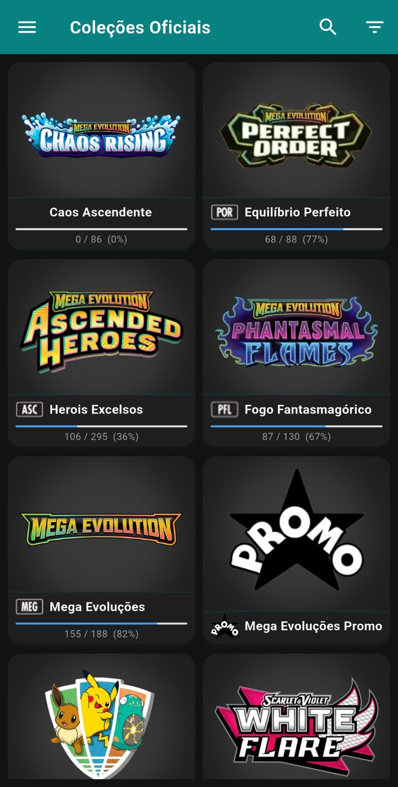 Coleções oficiais
